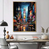 New York City Time square lights II - Cityscapes Canvas Wall Art