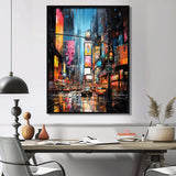 New York City Time square lights V - Cityscapes Canvas Wall Art