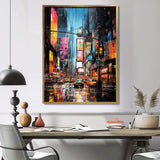 New York City Time square lights V - Cityscapes Canvas Wall Art