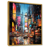 New York City Time square lights V - Cityscapes Canvas Wall Art