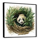 Green Bamboo Dwelling Panda - Panda Canvas Wall Art