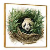 Green Bamboo Dwelling Panda - Panda Canvas Wall Art