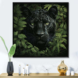 Foliage staking Panther - Animals Canvas Wall Art