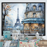 Grey Urban Parisian street IV - Cityscapes Canvas Wall Art