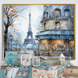 Grey Urban Parisian street IV - Cityscapes Canvas Wall Art