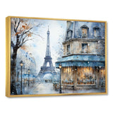 Grey Urban Parisian street IV - Cityscapes Canvas Wall Art