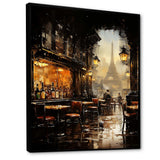 Paris cafe View elegance - Cityscapes Canvas Wall Art