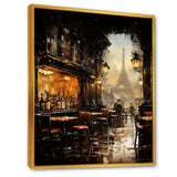 Paris cafe View elegance - Cityscapes Canvas Wall Art