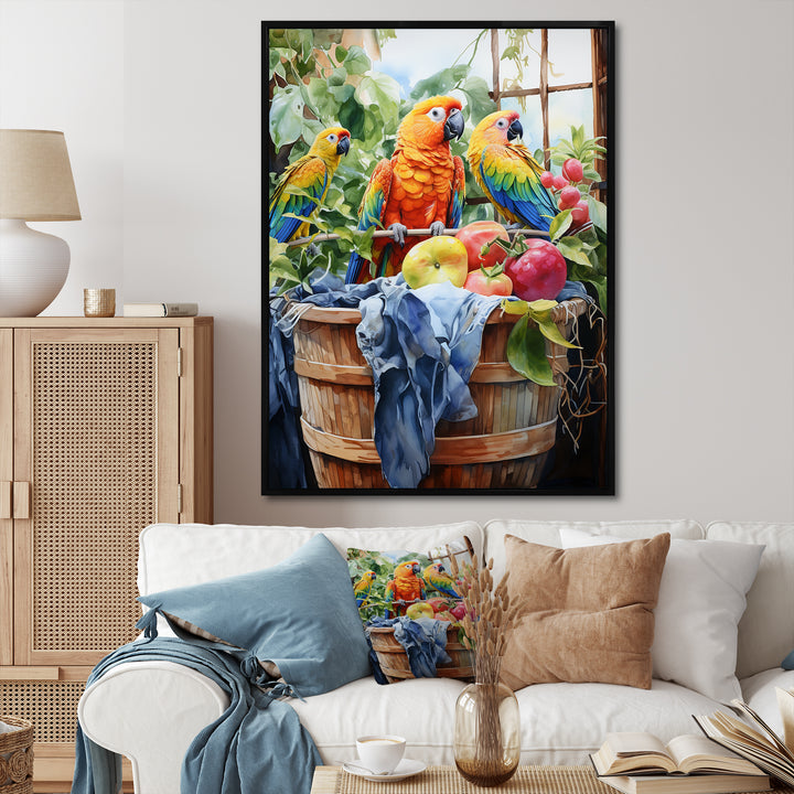 Yellow Parrot Paradise - Yellow Parrot Wall Art
