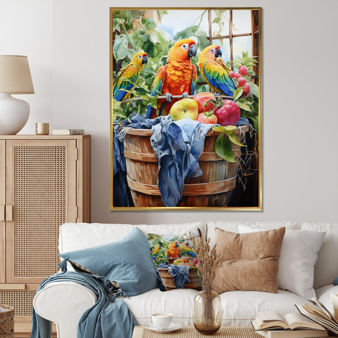 Yellow Parrot Paradise - Yellow Parrot Wall Art