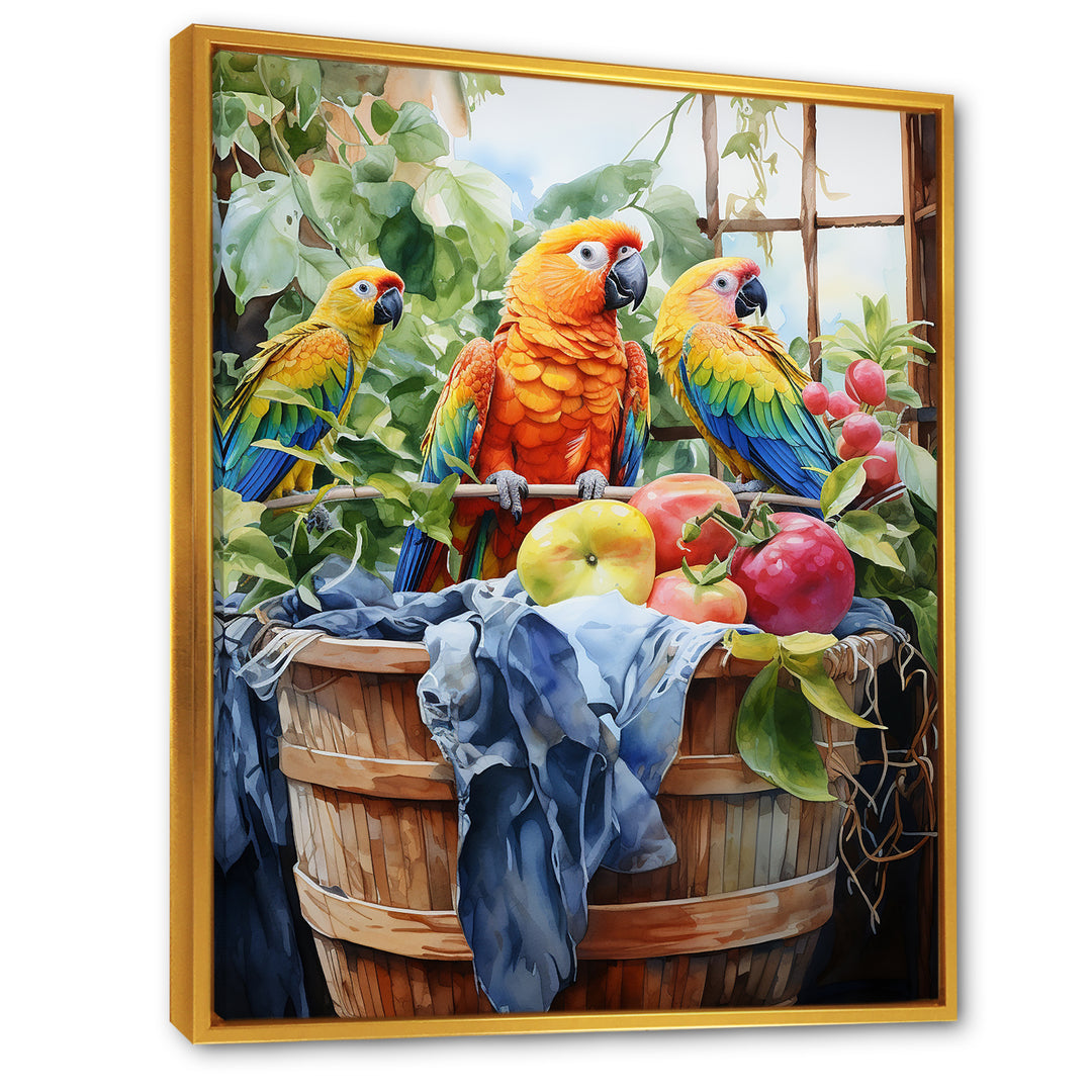 Yellow Parrot Paradise - Yellow Parrot Wall Art