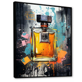 Gold and blue Fragrant bottles of art deco perfumes 1 - Fashion Canvas Wall Art