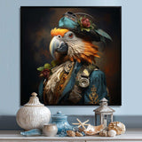 Pirates Parrot feathered buccaneer I - People Canvas Wall Art