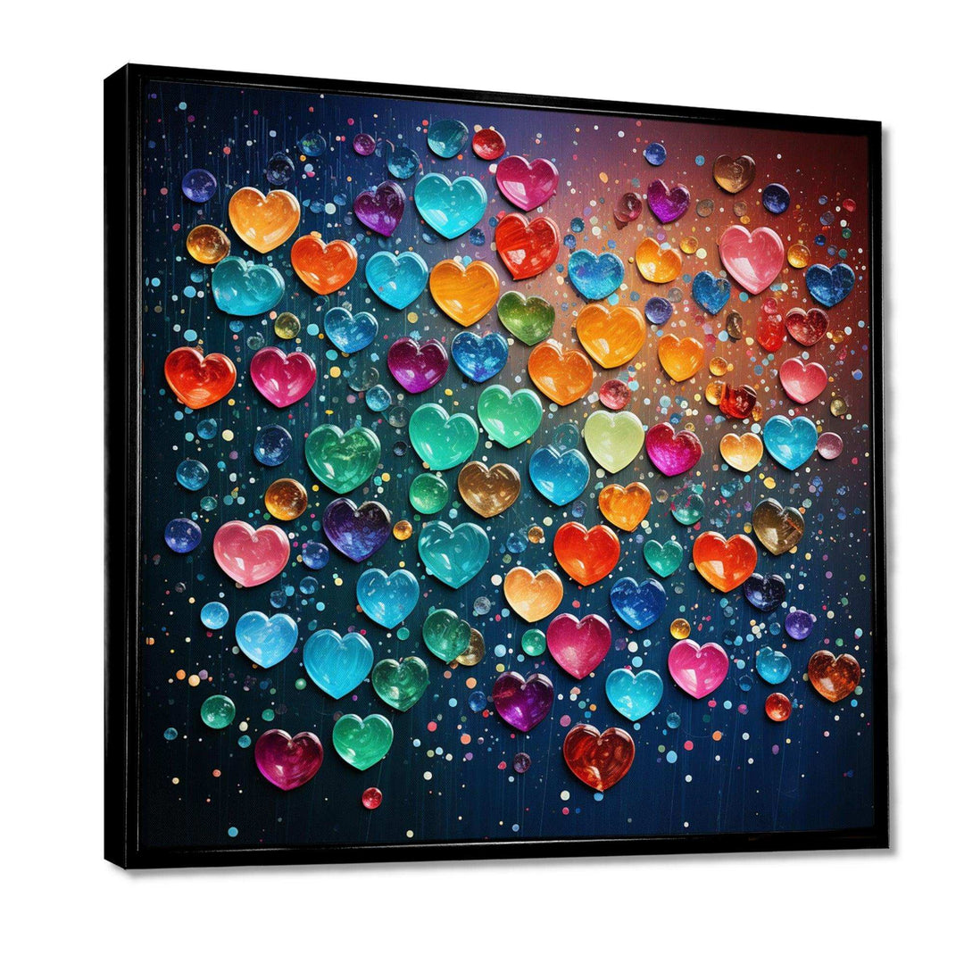 Colorful Love balloon Street art I - Fashion Canvas Wall Art