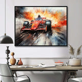 Formula one speed car Speedway Fury 2 - Architecture Canvas Wall Art