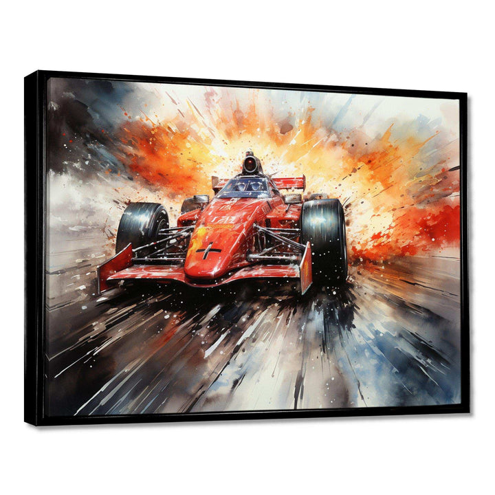 Formula one speed car Speedway Fury 2 - Architecture Canvas Wall Art
