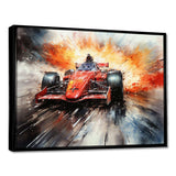 Formula one speed car Speedway Fury 2 - Architecture Canvas Wall Art