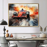 Formula one speed car Speedway Fury 2 - Architecture Canvas Wall Art