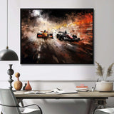 Formula one speed car Speedway Fury 3 - Architecture Canvas Wall Art