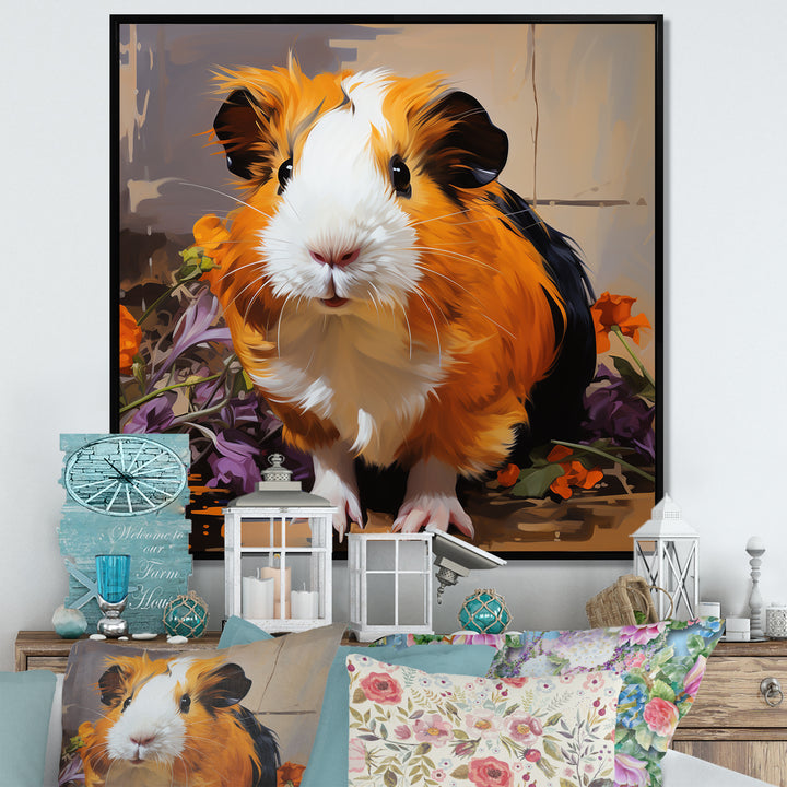 Pop Art Guinea Pig rodent - Rodent Home Decor Art