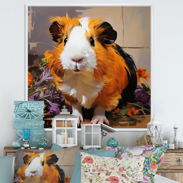 Pop Art Guinea Pig rodent - Rodent Home Decor Art