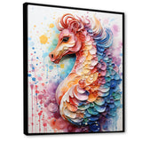 Pink Seahorse Oceanic Elegance - Seahorse Wall Art Prints