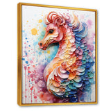 Pink Seahorse Oceanic Elegance - Seahorse Wall Art Prints