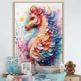 Pink Seahorse Oceanic Elegance - Seahorse Wall Art Prints