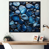 Blue Sapphire Zen stones - Spiritual Canvas Wall Art