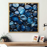 Blue Sapphire Zen stones - Spiritual Canvas Wall Art