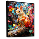 Colorful squirrel collage Delight - Squirrel Bedroom Wall Art