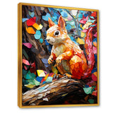Colorful squirrel collage Delight - Squirrel Bedroom Wall Art