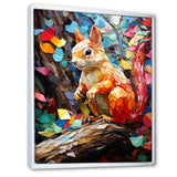 Colorful squirrel collage Delight - Squirrel Bedroom Wall Art
