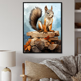 Brown squirrel forest adventure - Squirrel Wall Art Prints