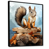 Brown squirrel forest adventure - Squirrel Wall Art Prints