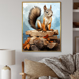 Brown squirrel forest adventure - Squirrel Wall Art Prints