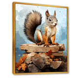 Brown squirrel forest adventure - Squirrel Wall Art Prints