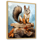 Brown squirrel forest adventure - Squirrel Wall Art Prints
