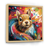 Colorful pop art squirrel portrait - Squirrel Large Canvas Wall Art