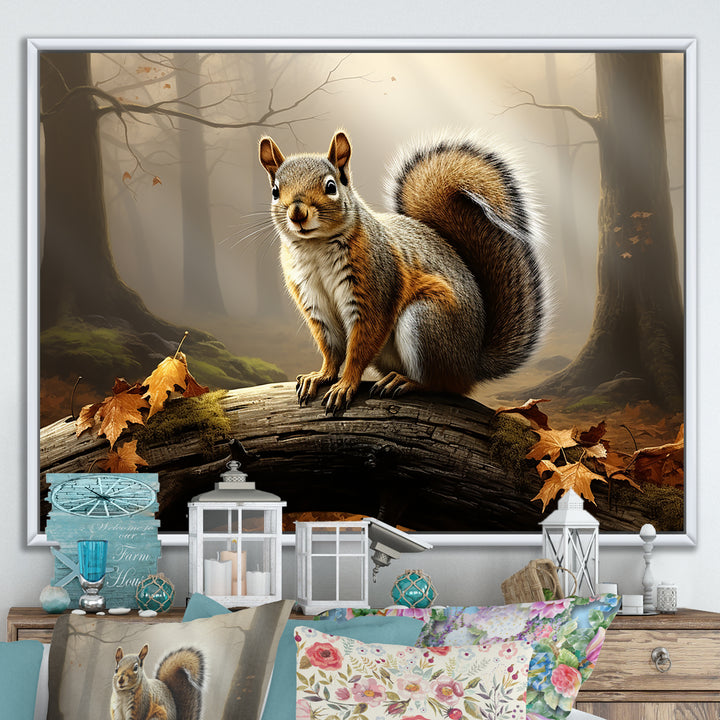 Photo of Squirrel in Autumn - Squirrel Home Decor Art