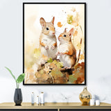 Cute Squirrel Playtime - Squirrel Bedroom Wall Art