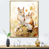 Cute Squirrel Playtime - Squirrel Bedroom Wall Art