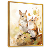 Cute Squirrel Playtime - Squirrel Bedroom Wall Art