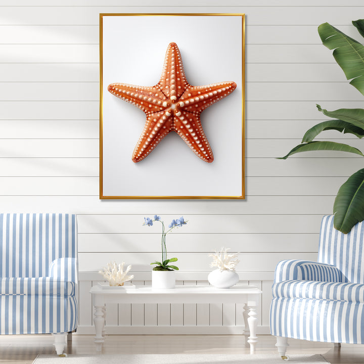Minimalist starfish orange - Starfish Wall Decor