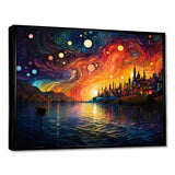 Starry Night Over the Rhone in France II - Landscapes Canvas Wall Art