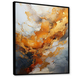 Gold and white geode lava III - Landscapes Canvas Wall Art