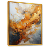 Gold and white geode lava III - Landscapes Canvas Wall Art