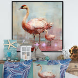 Pink blooming Swan beauty - Swans Bedroom Wall Art