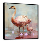 Pink blooming Swan beauty - Swans Bedroom Wall Art