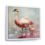 Pink blooming Swan beauty - Swans Bedroom Wall Art